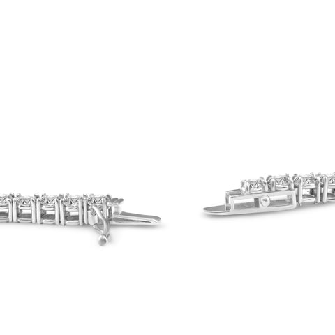 8Ct TW Diamond Tennis Necklace 14k White Gold 16" Lab Grown