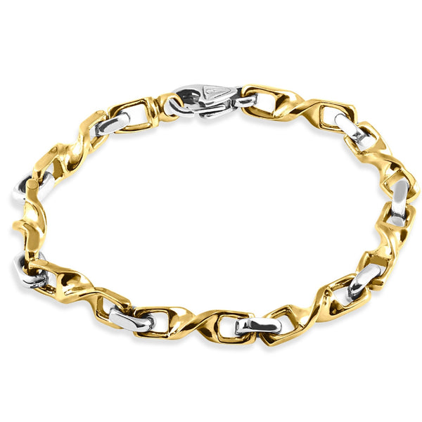 14Kブレスレット Men's 14k Gold (36gram) or Platinum (58gram) 6mm Link Bracelet 8.5