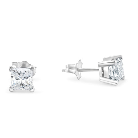 1 1/4ct Diamond Studs 14K White Gold