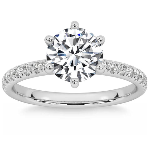 G/VS2 1.58Ct Diamond Engagement Ring 14k Gold Lab Grown