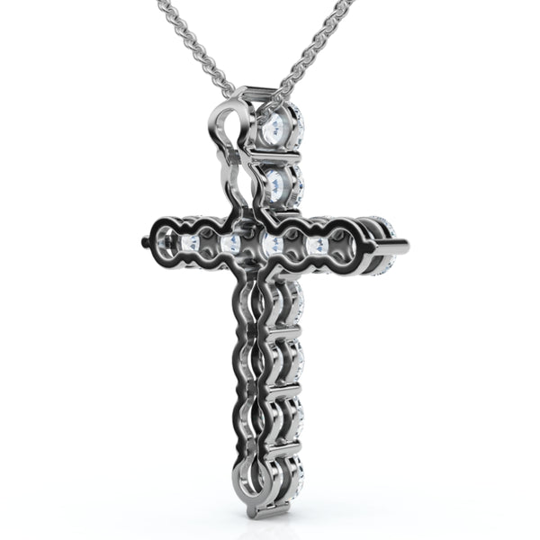 1.25Ct Diamond Cross 14k Gold 18