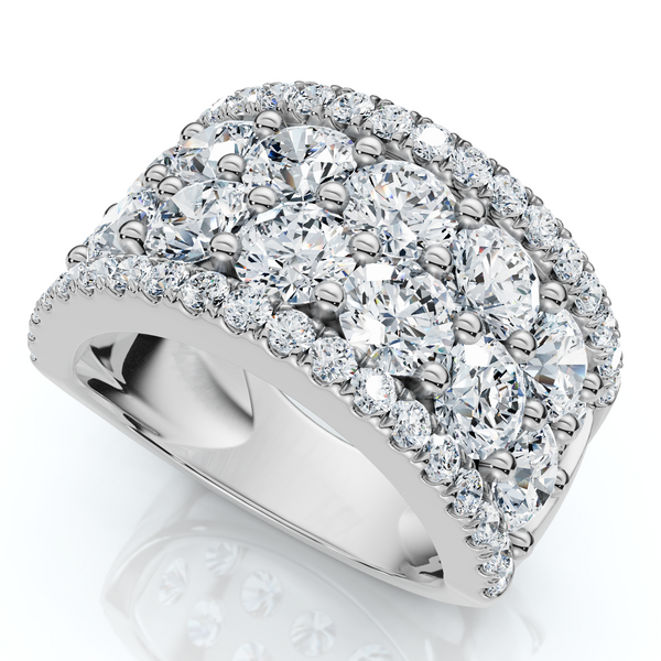 3 1/2Ct Diamond Wedding 11mm Wide Anniversary Ring 14k Gold Lab Grown   Bliss Diamond