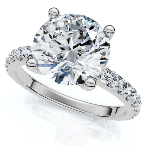 Pave Diamond Ring Setting Lab Grown