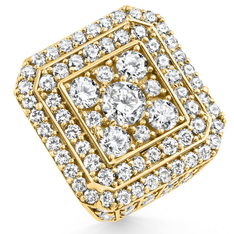 33 Gram 8Ct Diamond Men's Pinkie Ring Solid 14k Yellow Gold Lab Grown