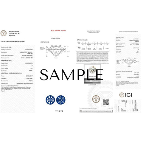 Certified 3Ct TW Diamond Studs 14k Gold Screw Backs Lab Grown (FG,VS2-SI1)