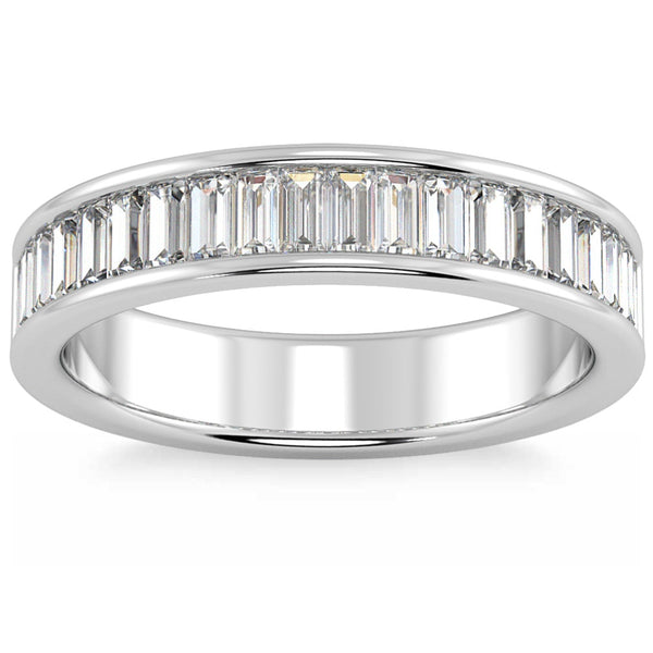 1Ct TW Baguette Diamond Channel Set Wedding Ring 14k Gold Lab Grown ...