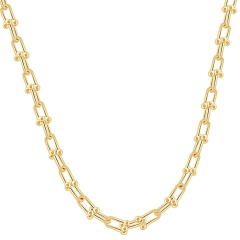 14k Yellow Gold Women's 24" Chain Necklace 26 Grams 7.5mm Thick