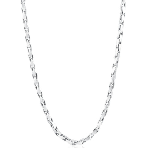 Men's Designer Box 14k Gold (71gram) or Platinum (133gram) 5mm Link Chain Necklace 24"