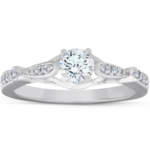 5/8ct Diamond Vintage Engagement Ring 950 Platinum