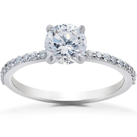 G/VS 1.25 Ct 100% Diamond Sophia Engagement Ring 14k White Gold Lab Grown
