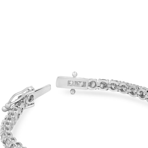 12ct Diamond Tennis Bracelet 14 Karat White Gold 7"