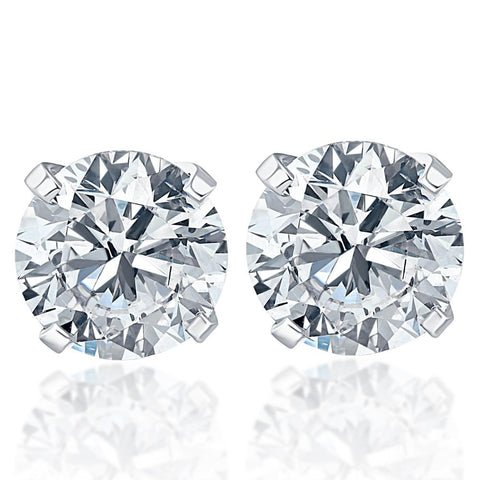 .50Ct Round Brilliant Cut Natural Quality Diamond Stud Earrings in 14K Gold Classic Setting