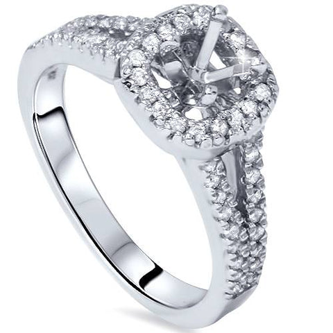 1/3ct Diamond Halo Ring 14K White Gold