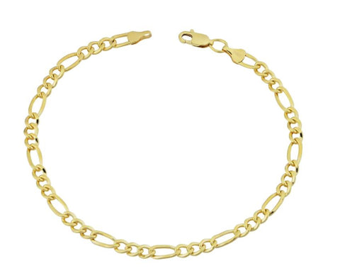 14k Yellow Gold Filled Mariner Link Bracelet 8.5 Inch