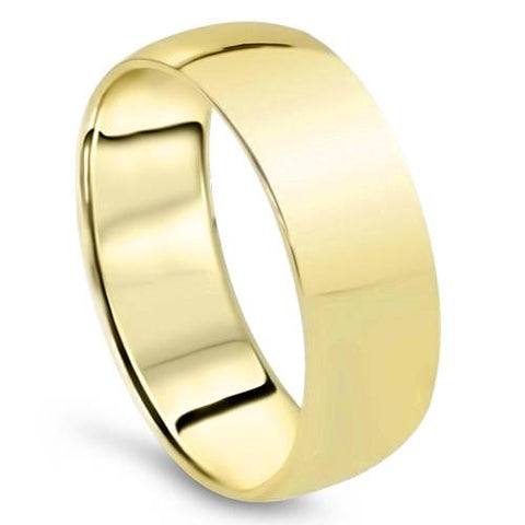 14K Yellow Gold 7mm Comfort Fit Wedding Band Ring Mens