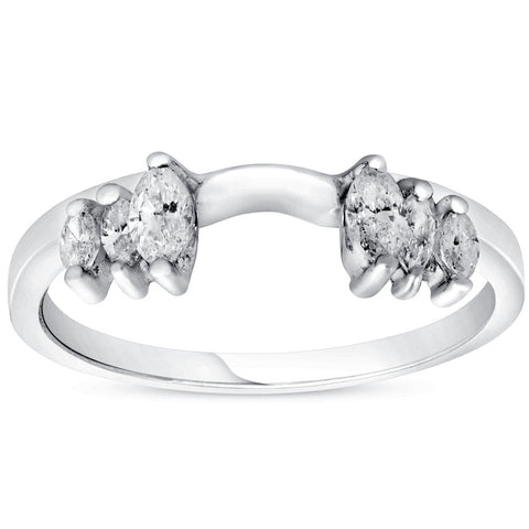5/8ct Marquise Diamond Ring Enhancer 14K White Gold