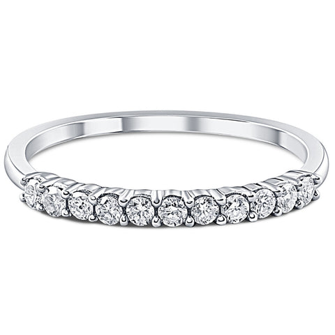 1/4ct 14K White Gold Diamond Wedding Stacker Guard Ring