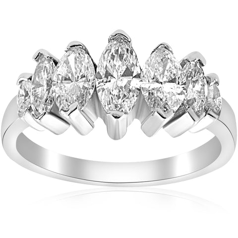 1 7/8ct Huge Marquise Real Diamond Anniversary 14K Ring