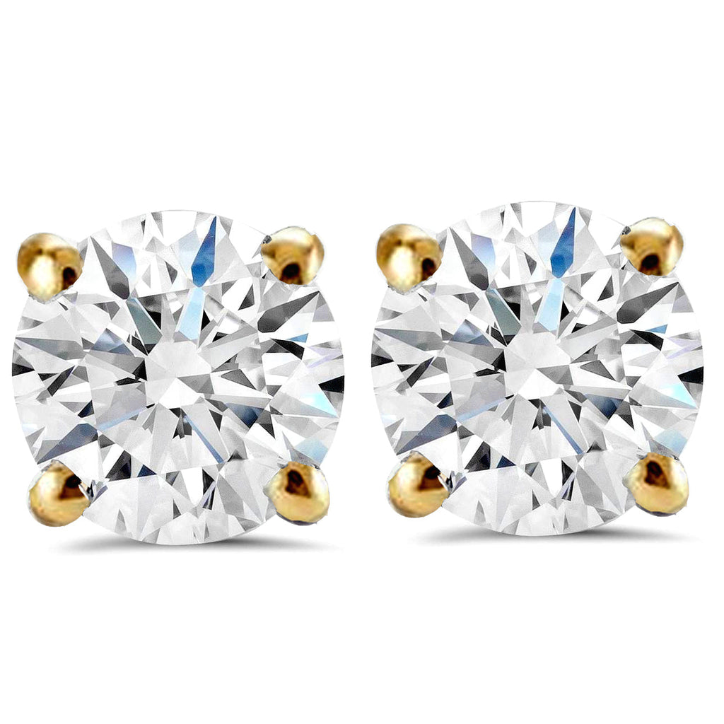 Cushion-Cut Diamond Stud Earrings