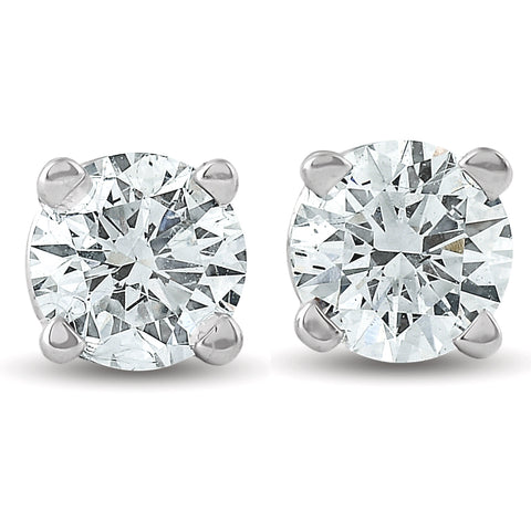 5/8ct Round Diamond Excellent Studs Screw Backs 14k White Gold Lab Grown (F-G, VS)