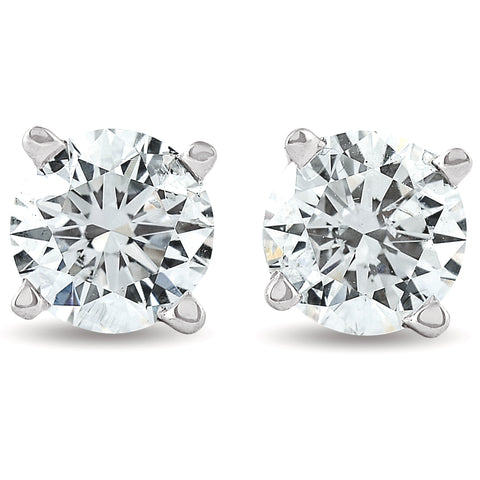2 1/4 ct TDW Diamond Screw Back Studs 14K White Gold