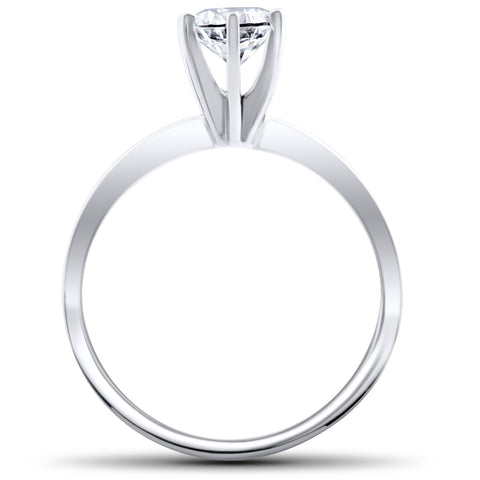 1/3 ct Solitaire Diamond Engagement Ring Round Jewelry Brilliant 14k White Gold