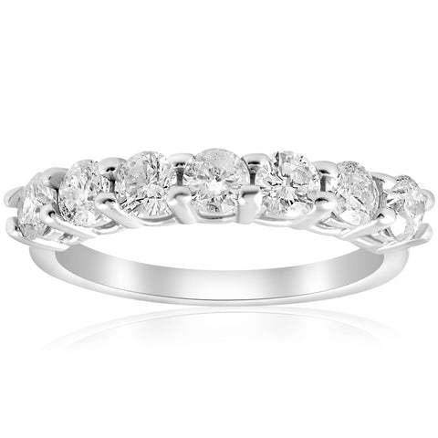 1ct Diamond Wedding Ring Prong Womens Brilliant Cut Stackable Band Jewelry