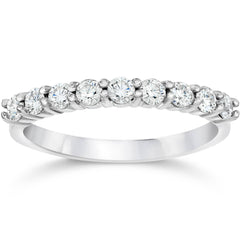 G/VS 1/2 Carat Diamond Wedding Ring 10K White Gold Lab Grown