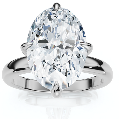 Certified 3Ct Oval Gorgia Solitaire Diamond Engagement Ring 14k Gold Lab Grown