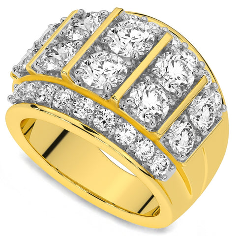 7Ct Diamond Mens Anniversary Ring in 10k Yellow Gold