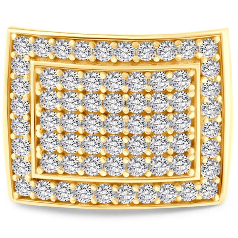 F/VS 3Ct Men's Diamond Ring in 10k Gold Lab Grown