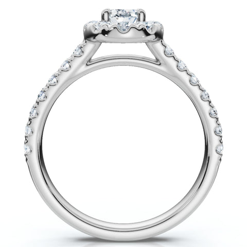 2.50ct Mossante Halo Engagement Rng Round Cut 14k Whte - Etsy 2.50ct Mossante Halo Engagement Rng Round Cut 14k Whte - Etsy