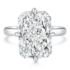 Certified 11Ct Radiant Diamond Solitaire Engagement Ring 14k Gold/Pt Lab Grown
