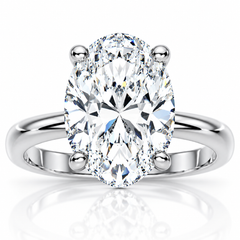 Certified 3.10Ct Oval Diamond Hidden Halo Engagement Ring 14k Gold Lab Grown