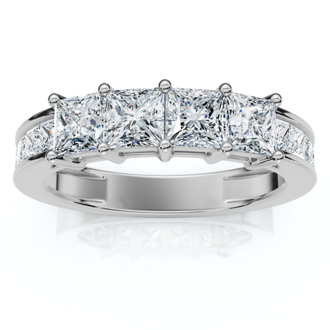 1 1/4ct Princess Cut Diamond Wedding Anniversary Ring