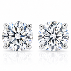 1/2 - 2Ct Diamond Screw Back Studs 14k Gold Earrings Lab Grown (GH/VS2-SI1)