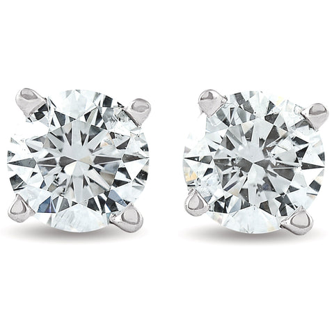 F/VS 0.25 - 1.50 ctw Lab Grown Diamond Stud Earrings in 14k White Gold