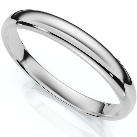 3mm Plain High Polished Wedding Band 950 Platinum