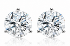 3.20 Ct TW 14k White Gold Lab Grown Round-Cut Diamond Martini Studs