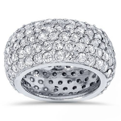F/VS 5 3/4ct Pave Lab Grown Diamond Eternity Wedding Anniversary Ring