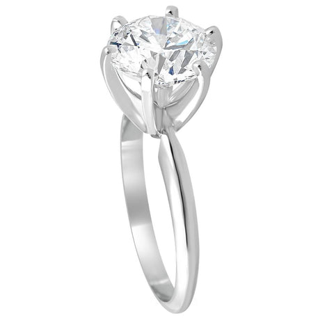 G/SI1 3 Ct Diamond Solitaire Platinum Engagement Ring Lab Grown