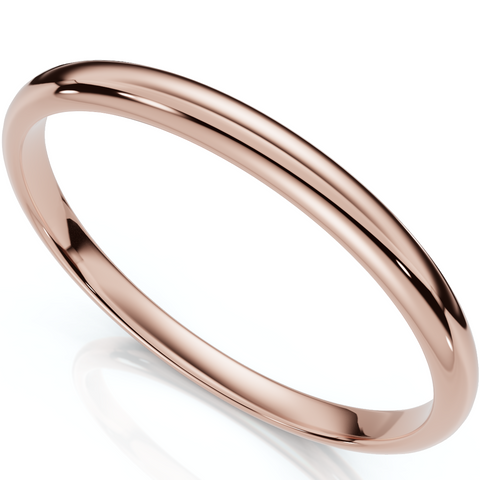 2mm 14K Yellow Gold Comfort Fit Plain Wedding Band
