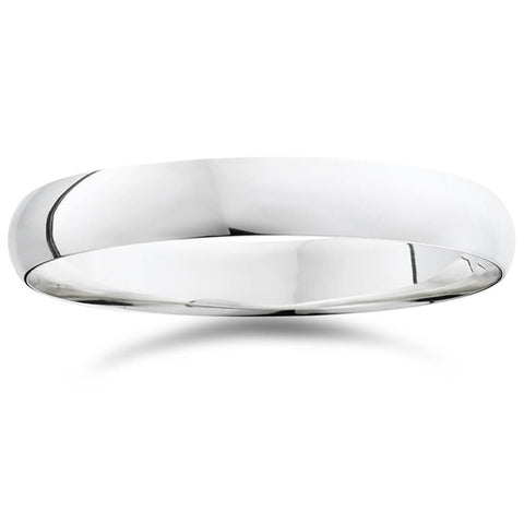 High Polished 4MM Domed Wedding Band Ring 950 Platinum