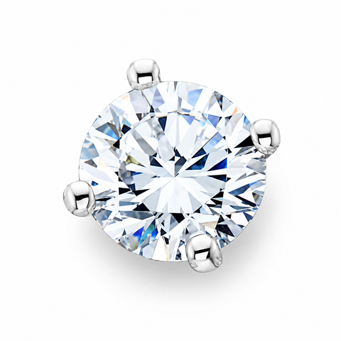 1/2ct Diamond Single Stud Earring 14K White Gold