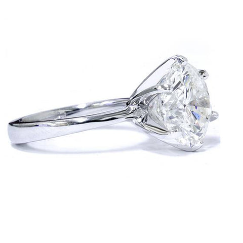 Certified 7.03Ct Round Solitaire Natural Diamond Engagement Ring 6Prong Platinum