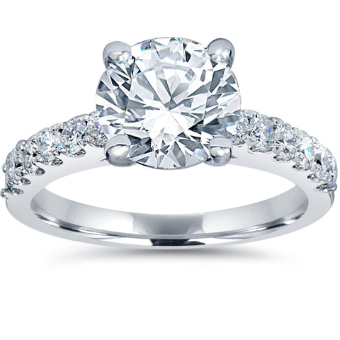 3.50Ct Diamond Engagement Ring Solitaire 14K White Gold Lab Grown (GH/VS2-SI1)