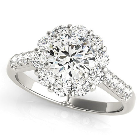3ct Halo Diamond Engagement Wedding Ring White, Yellow, or Rose Gold Lab Grown