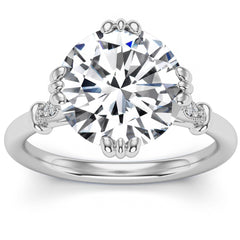 Certified 6.10Ct Round Diamond Platinum Engagement Ring Lab Grown (H-I, SI)