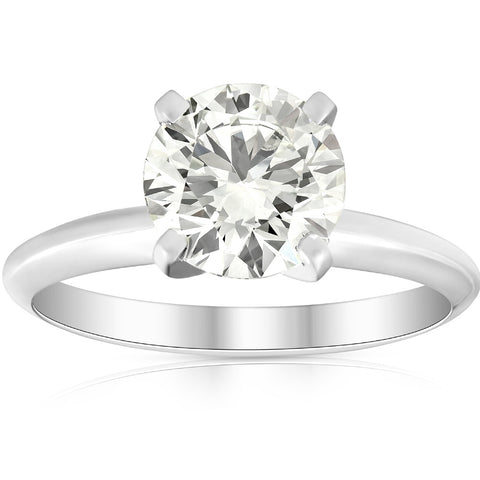 G/SI1 1 3/4Ct Solitaire Diamond Platinum Engagement Ring Lab Grown