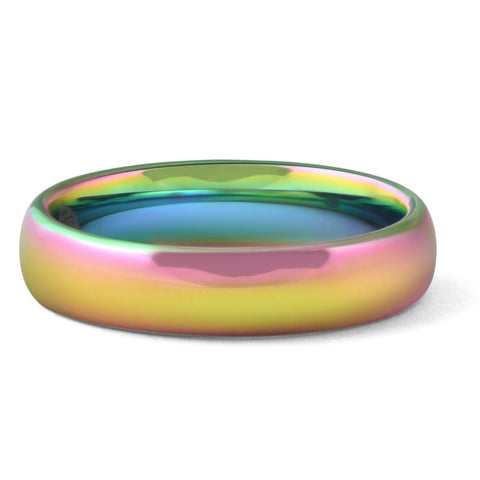 Multi Color 5mm Comfort Fit Tungsten Ring Wedding Band
